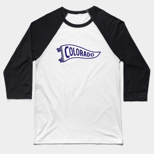 Colorado Pennant - Purple Baseball T-Shirt